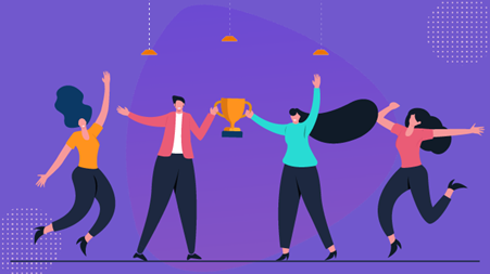 Fun in the workplace illustration